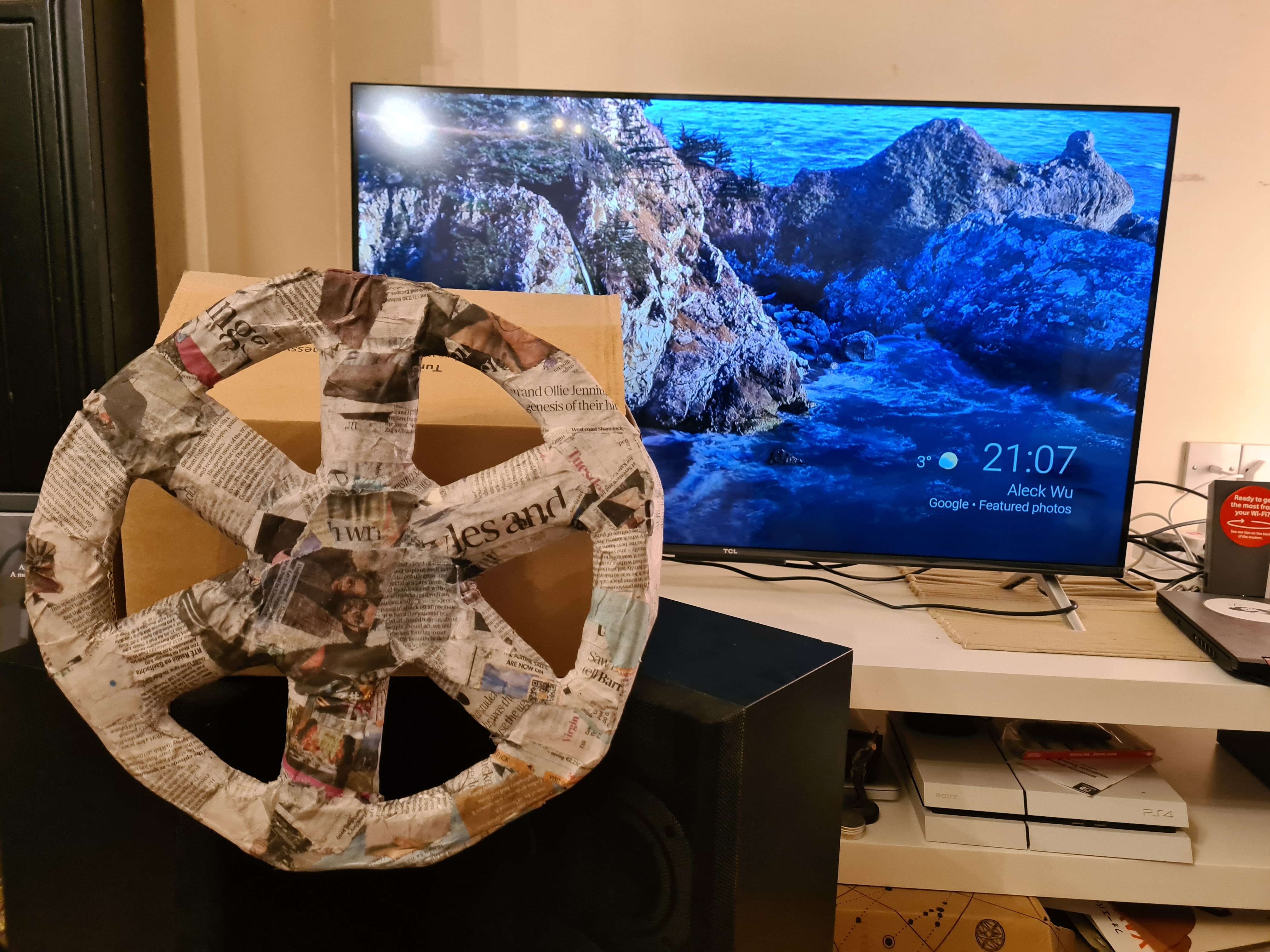 Picture of a Papier Mache Wheel